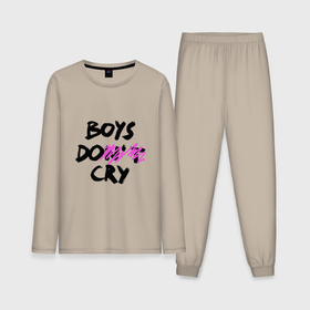 Мужская пижама с лонгсливом хлопок с принтом Boys dont cry в Петрозаводске,  |  | 