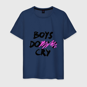 Мужская футболка хлопок с принтом Boys dont cry в Санкт-Петербурге, 100% хлопок | прямой крой, круглый вырез горловины, длина до линии бедер, слегка спущенное плечо. | Тематика изображения на принте: 