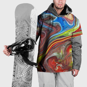 Накидка на куртку 3D с принтом Красочная ночь в Белгороде, 100% полиэстер |  | Тематика изображения на принте: 