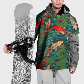 Накидка на куртку 3D с принтом Паттерн карпы кои в Курске, 100% полиэстер |  | Тематика изображения на принте: 