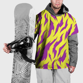 Накидка на куртку 3D с принтом Кислотный тигр паттерн в Петрозаводске, 100% полиэстер |  | 