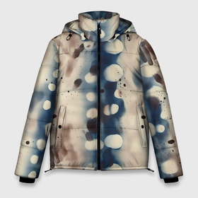 Мужская зимняя куртка 3D с принтом Тай дай паттерн в Новосибирске, верх — 100% полиэстер; подкладка — 100% полиэстер; утеплитель — 100% полиэстер | длина ниже бедра, свободный силуэт Оверсайз. Есть воротник-стойка, отстегивающийся капюшон и ветрозащитная планка. 

Боковые карманы с листочкой на кнопках и внутренний карман на молнии. | 