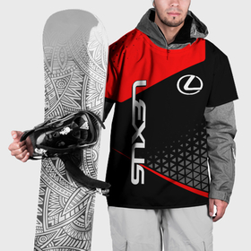 Накидка на куртку 3D с принтом Lexus   red sportwear , 100% полиэстер |  | 