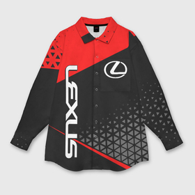 Мужская рубашка oversize 3D с принтом Lexus   red sportwear ,  |  | Тематика изображения на принте: 