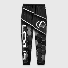 Мужские брюки 3D с принтом Lexus   Строгий технологичный в Кировске, 100% полиэстер | манжеты по низу, эластичный пояс регулируется шнурком, по бокам два кармана без застежек, внутренняя часть кармана из мелкой сетки | 