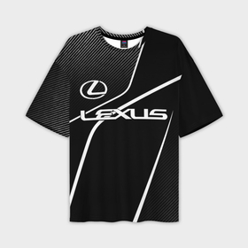 Мужская футболка oversize 3D с принтом Lexus   white line ,  |  | Тематика изображения на принте: 