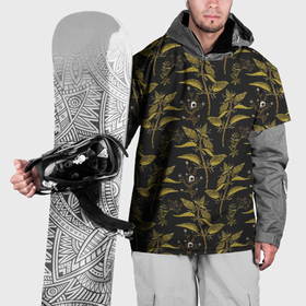 Накидка на куртку 3D с принтом Крапива и череп птички в Тюмени, 100% полиэстер |  | Тематика изображения на принте: 