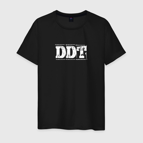 Светящаяся мужская футболка с принтом Группа ДДТ логотип в Петрозаводске,  |  | Тематика изображения на принте: 