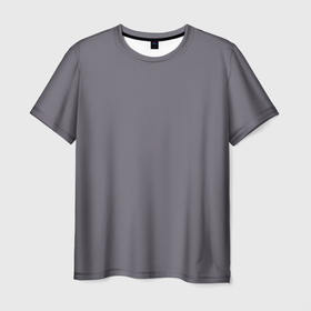 Мужская футболка 3D с принтом Перламутрово ежевичный однотонный в Кировске, 100% полиэфир | прямой крой, круглый вырез горловины, длина до линии бедер | 