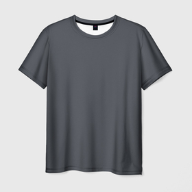 Мужская футболка 3D с принтом Графитовый серый в Тюмени, 100% полиэфир | прямой крой, круглый вырез горловины, длина до линии бедер | 