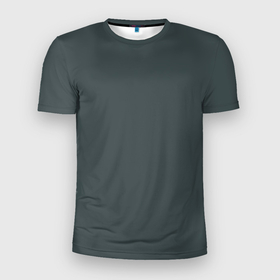 Мужская футболка 3D Slim с принтом Железно серый однотонный в Белгороде, 100% полиэстер с улучшенными характеристиками | приталенный силуэт, круглая горловина, широкие плечи, сужается к линии бедра | 