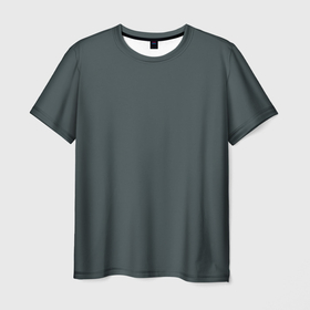 Мужская футболка 3D с принтом Железно серый однотонный в Петрозаводске, 100% полиэфир | прямой крой, круглый вырез горловины, длина до линии бедер | 