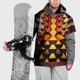 Накидка на куртку 3D с принтом Объемные кубы полигон в Белгороде, 100% полиэстер |  | Тематика изображения на принте: 