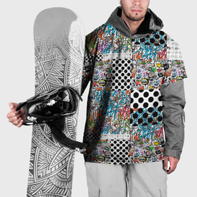 Накидка на куртку 3D с принтом Graffiti Mix в Петрозаводске, 100% полиэстер |  | 
