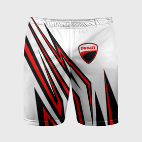 Мужские шорты спортивные с принтом Ducati   абстрактные линии в Курске,  |  | Тематика изображения на принте: 