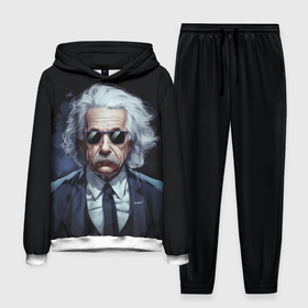 Мужской костюм с толстовкой 3D с принтом Альберт Эйнштейн в черных очках и смокинге в Санкт-Петербурге,  |  | Тематика изображения на принте: 