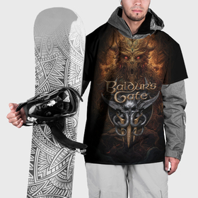 Накидка на куртку 3D с принтом Baldurs Gate 3  demon в Екатеринбурге, 100% полиэстер |  | 