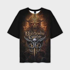 Мужская футболка oversize 3D с принтом Baldurs Gate 3  demon в Петрозаводске,  |  | 