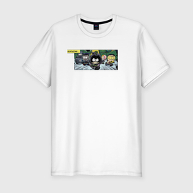 Мужская футболка хлопок Slim с принтом Комикс Южный парк арт в Тюмени, 92% хлопок, 8% лайкра | приталенный силуэт, круглый вырез ворота, длина до линии бедра, короткий рукав | 