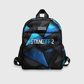 Детский рюкзак 3D с принтом Blue logo Standoff 2 , 100% полиэстер | лямки с регулируемой длиной, сверху петелька, чтобы рюкзак можно было повесить на вешалку. Основное отделение закрывается на молнию, как и внешний карман. Внутри дополнительный карман. По бокам два дополнительных кармашка | 