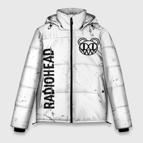 Мужская зимняя куртка 3D с принтом Radiohead glitch на светлом фоне: надпись, символ , верх — 100% полиэстер; подкладка — 100% полиэстер; утеплитель — 100% полиэстер | длина ниже бедра, свободный силуэт Оверсайз. Есть воротник-стойка, отстегивающийся капюшон и ветрозащитная планка. 

Боковые карманы с листочкой на кнопках и внутренний карман на молнии. | 