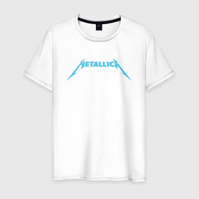 Светящаяся мужская футболка с принтом Metallica логотип в Санкт-Петербурге,  |  | Тематика изображения на принте: 