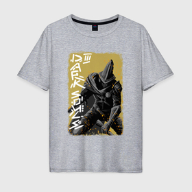 Мужская футболка хлопок Oversize с принтом Dark Souls 3 Хранители Бездны в Новосибирске, 100% хлопок | свободный крой, круглый ворот, “спинка” длиннее передней части | 