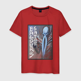 Мужская футболка хлопок с принтом Baldurs Gate 3 Иллитид в Санкт-Петербурге, 100% хлопок | прямой крой, круглый вырез горловины, длина до линии бедер, слегка спущенное плечо. | 
