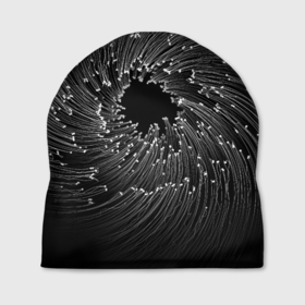 Шапка 3D с принтом Абстракция черная дыра в Кировске, 100% полиэстер | универсальный размер, печать по всей поверхности изделия | 