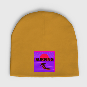 Мужская шапка демисезонная с принтом Сёрфинг в стиле киберпанк в Тюмени,  |  | Тематика изображения на принте: 