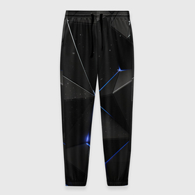 Мужские брюки 3D с принтом Black geometry texture , 100% полиэстер | манжеты по низу, эластичный пояс регулируется шнурком, по бокам два кармана без застежек, внутренняя часть кармана из мелкой сетки | 