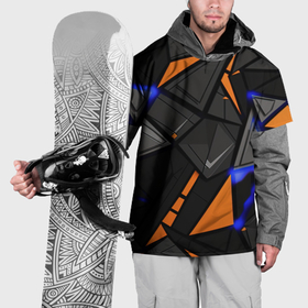 Накидка на куртку 3D с принтом Orange black style в Екатеринбурге, 100% полиэстер |  | 