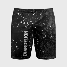 Мужские шорты спортивные с принтом Evangelion glitch на темном фоне: по вертикали в Кировске,  |  | Тематика изображения на принте: 