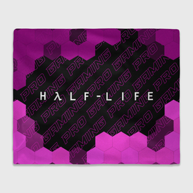 Плед 3D с принтом Half Life pro gaming: надпись и символ в Курске, 100% полиэстер | закругленные углы, все края обработаны. Ткань не мнется и не растягивается | Тематика изображения на принте: 