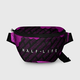 Поясная сумка 3D с принтом Half Life pro gaming: надпись и символ в Белгороде, 100% полиэстер | плотная ткань, ремень с регулируемой длиной, внутри несколько карманов для мелочей, основное отделение и карман с обратной стороны сумки застегиваются на молнию | 