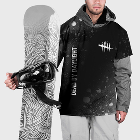 Накидка на куртку 3D с принтом Dead by Daylight glitch на темном фоне: надпись, символ в Екатеринбурге, 100% полиэстер |  | 