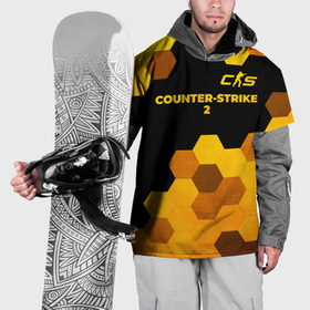 Накидка на куртку 3D с принтом Counter Strike 2   gold gradient: символ сверху в Екатеринбурге, 100% полиэстер |  | 