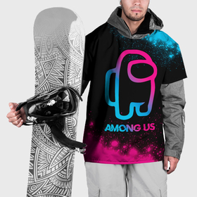 Накидка на куртку 3D с принтом Among Us   neon gradient в Курске, 100% полиэстер |  | 