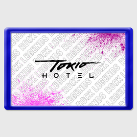 Магнит 45*70 с принтом Tokio Hotel rock legends: надпись и символ в Курске, Пластик | Размер: 78*52 мм; Размер печати: 70*45 | 