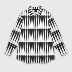 Мужская рубашка oversize 3D с принтом Объемная полосатая геометрия в Белгороде,  |  | 