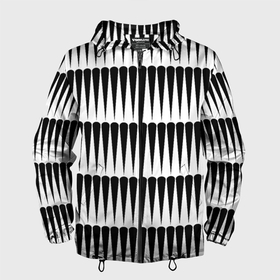 Мужская ветровка 3D с принтом Объемная полосатая геометрия в Екатеринбурге, 100% полиэстер | подол и капюшон оформлены резинкой с фиксаторами, два кармана без застежек по бокам, один потайной карман на груди | 