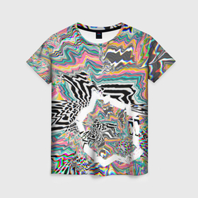 Женская футболка 3D с принтом Fusion abstract , 100% полиэфир ( синтетическое хлопкоподобное полотно) | прямой крой, круглый вырез горловины, длина до линии бедер | 