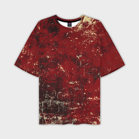 Мужская футболка oversize 3D с принтом Текстура   Red on black в Белгороде,  |  | Тематика изображения на принте: 
