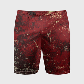 Мужские шорты спортивные с принтом Текстура   Red on black в Белгороде,  |  | 