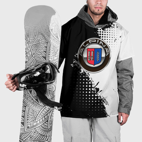 Накидка на куртку 3D с принтом Alpina   черно белый в Санкт-Петербурге, 100% полиэстер |  | Тематика изображения на принте: 