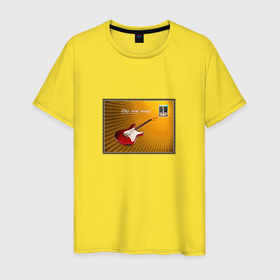 Мужская футболка хлопок с принтом Play real music в Тюмени, 100% хлопок | прямой крой, круглый вырез горловины, длина до линии бедер, слегка спущенное плечо. | 