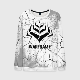 Мужской свитшот 3D с принтом Warframe glitch на светлом фоне в городе Новоалтайск, 100% полиэстер с мягким внутренним слоем | круглый вырез горловины, мягкая резинка на манжетах и поясе, свободная посадка по фигуре | Тематика изображения на принте: 