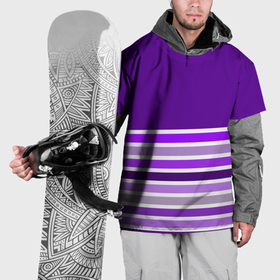 Накидка на куртку 3D с принтом Строгий фиолетовый полосатый в Тюмени, 100% полиэстер |  | 