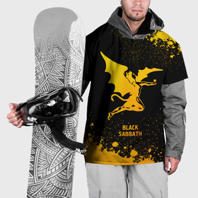 Накидка на куртку 3D с принтом Black Sabbath   gold gradient в Белгороде, 100% полиэстер |  | Тематика изображения на принте: 