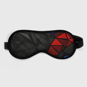 Маска для сна 3D с принтом Black blue red elements в Белгороде, внешний слой — 100% полиэфир, внутренний слой — 100% хлопок, между ними — поролон |  | Тематика изображения на принте: 